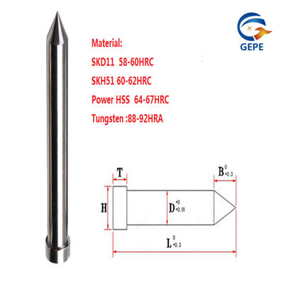 58-60HRC الدقة العالية الخيوط الخنق حادة الحادة لخنق القالب